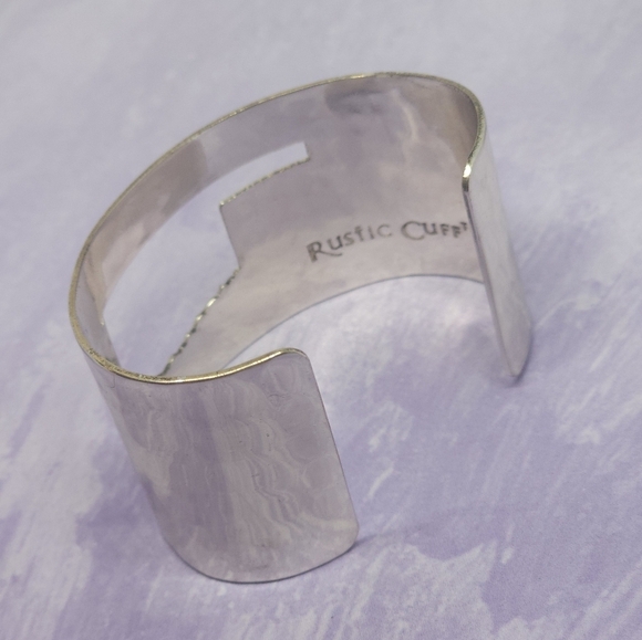 Rustic Cuff Oklahoma Cut Out Silver Tone Cuff Bracelet - Picture 3 of 6